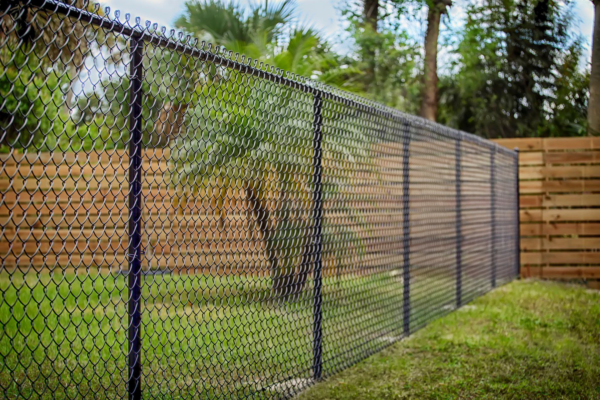 Fence installation team